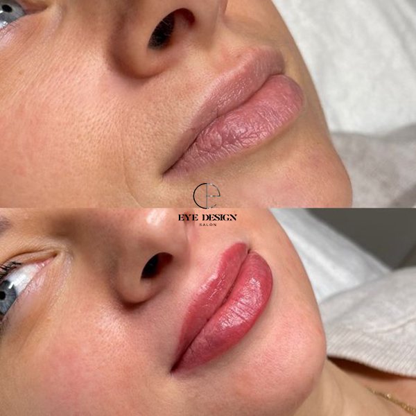 eyebrow tattoo touch up lip